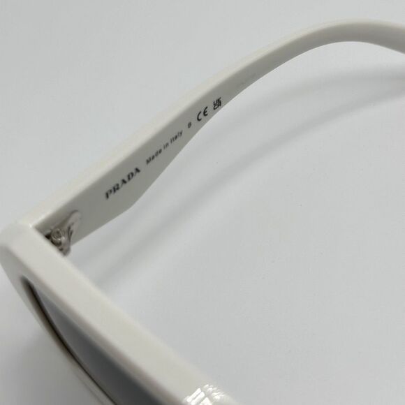 PRADA Sunglasses PR A12S 17K08Z White/Dark Grey Unisex NEW - Picture 6 of 13